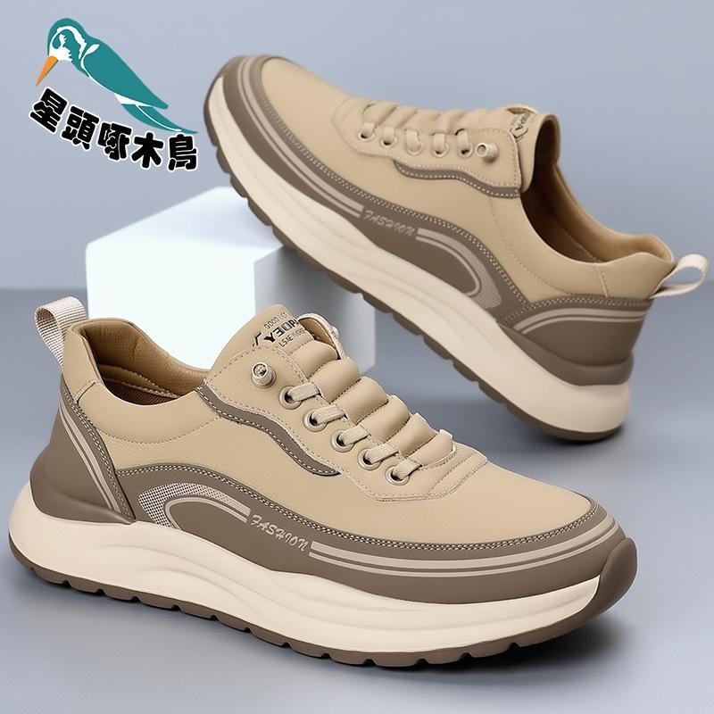 Men's shoes spring new casual shoes board shoes versatile retro fashion trendy men's shoes soft-soled lazy sneakers