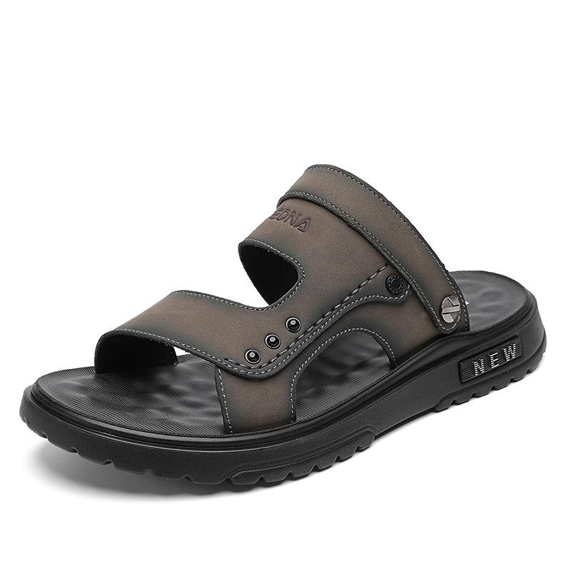 

Sandals men s non-slip two slippers summer new men s outdoor driving trend breathable casual beach shoes 44