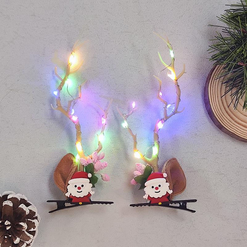 Świecące Świąteczne Akcesoria do Włosów Bałwana: Świecąca opaska i spinka do włosów dla dorosłych i dzieci