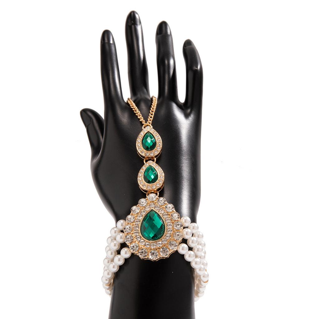 Imitation Pearl Beads Crystal Choker Necklace for Women Collar Wedding Jewelry Accessories