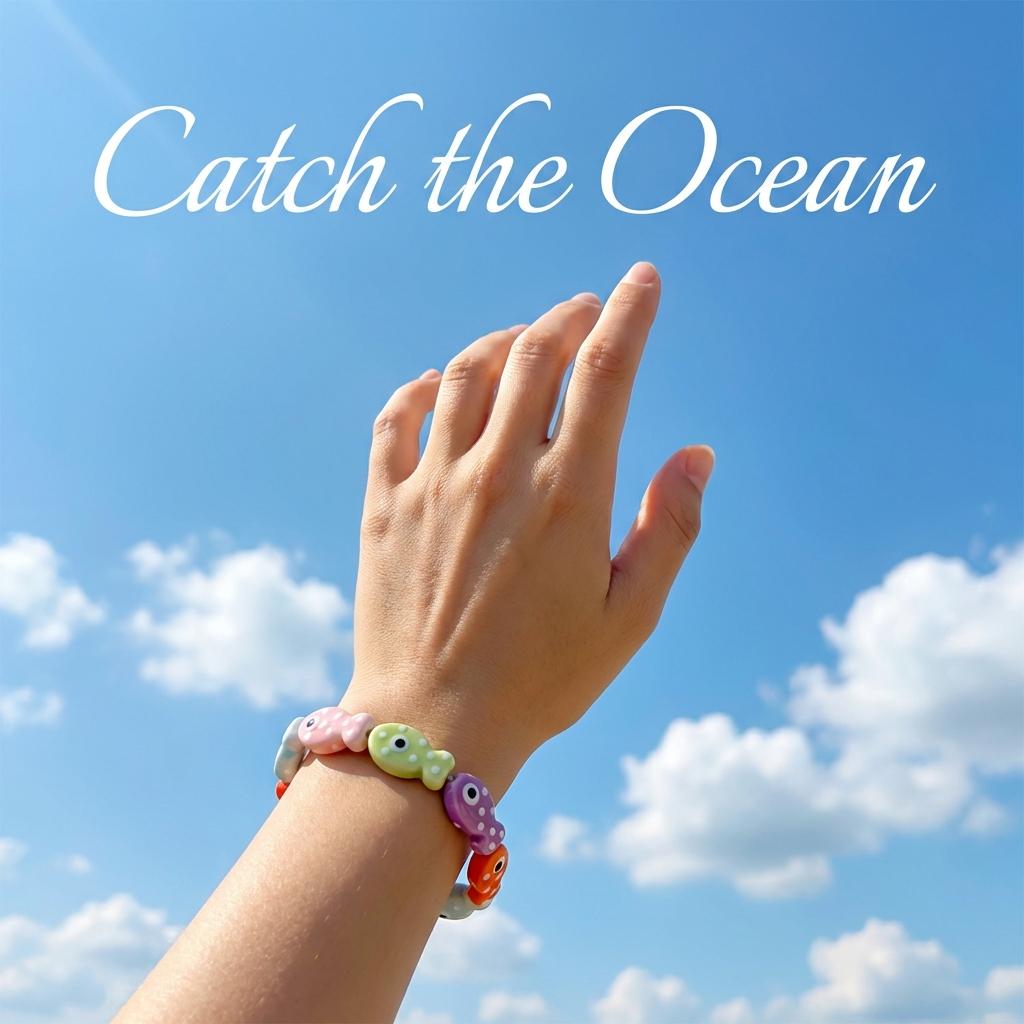 Handmade Lucky Koi Fish Stretch Bracelet for Women Girl Bohemia Colorful Ceramic Fish Beaded Bracelet Aesthetic Y2K Jewelry