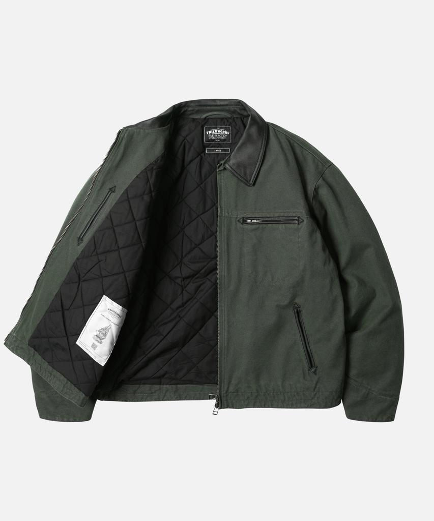 Frizmworks Heavy Canvas Destroyed Work Jacket _ Olive
