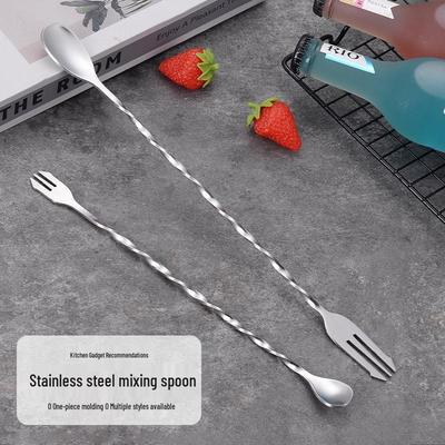 Double-Ended Stainless Steel Long Handle Bar Stirring Spoon for Cocktails, Coffee, and Tea