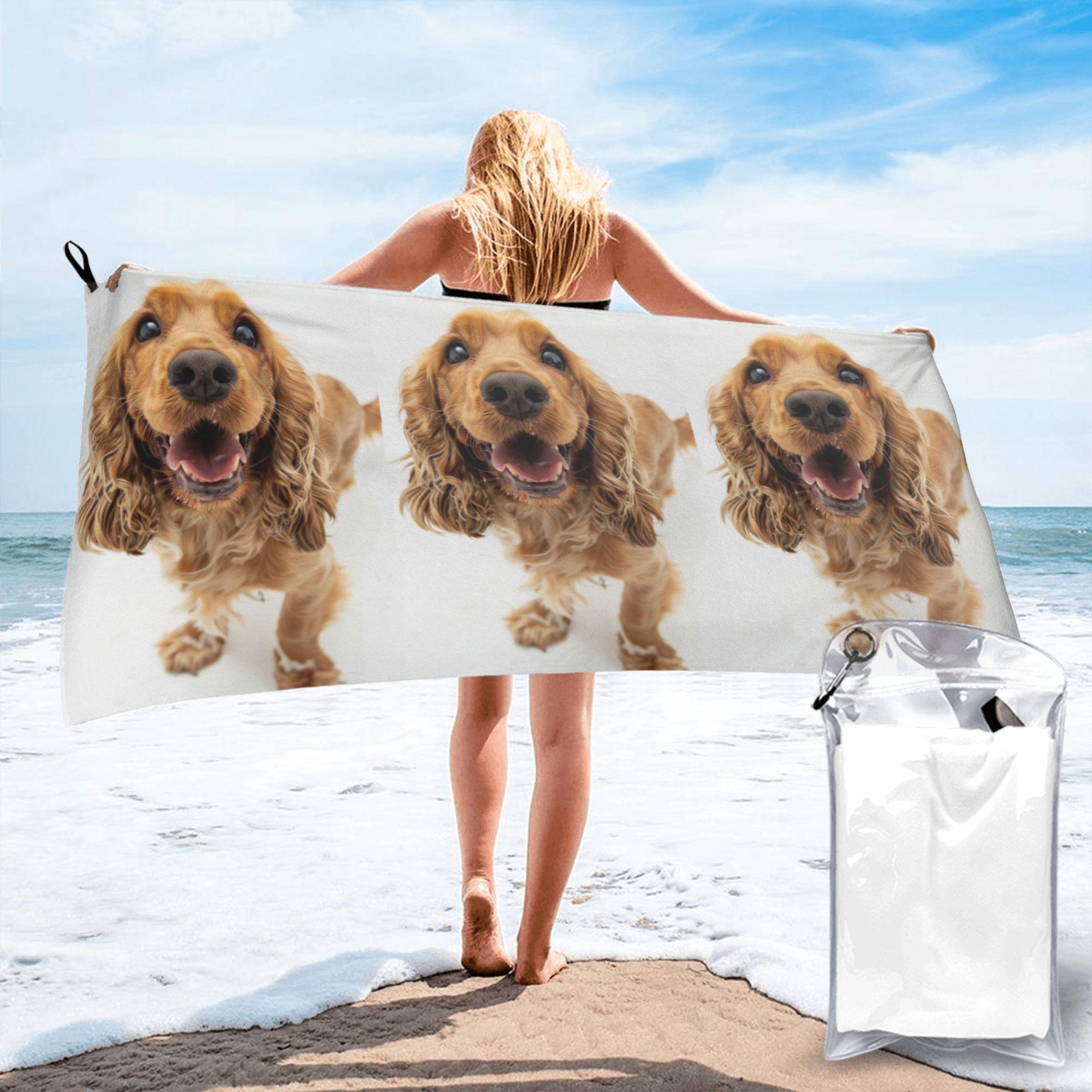 

Tail Wagging Wisdom_ Nurturing Your Cocker Spaniel Spirit Beach Towel Soft Microfiber Quick Dry Absorbent Quick Towels For Bath W40*H60(CM)
