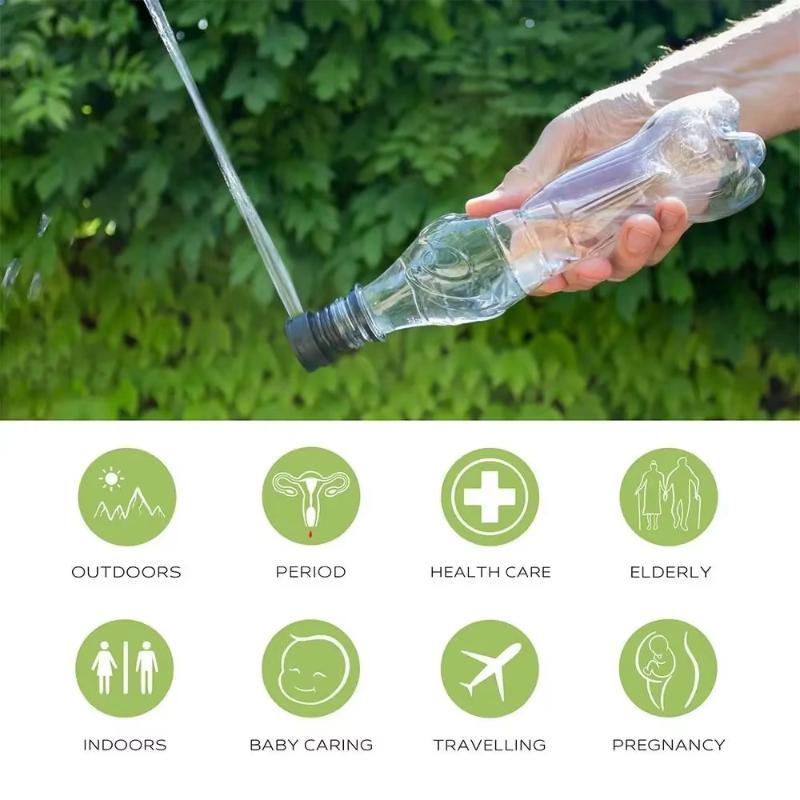 1 Pezzo Bidet da Toilette Portatile Resistente Tappo Bidet da Viaggio Ultraleggero Attacco Igiene per Bottiglia d'Acqua per Escursionismo o Campeggio Accessori