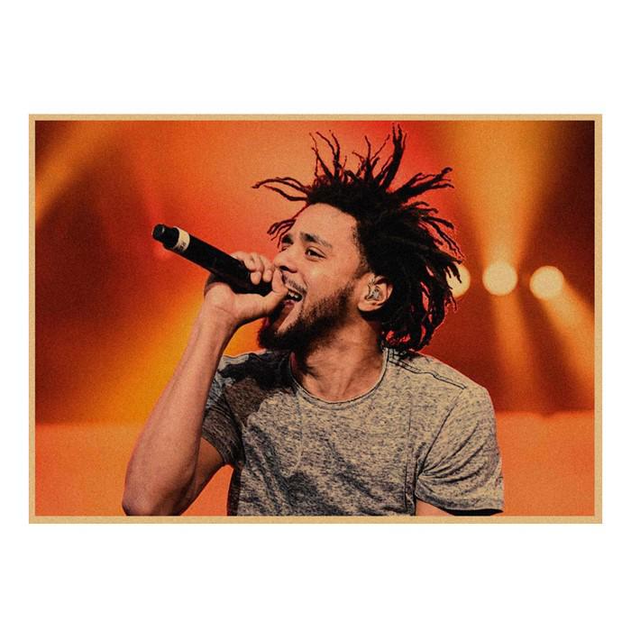J. Cole & Lamar Rap Hip Hop Kraft Paper Wall Mural 491