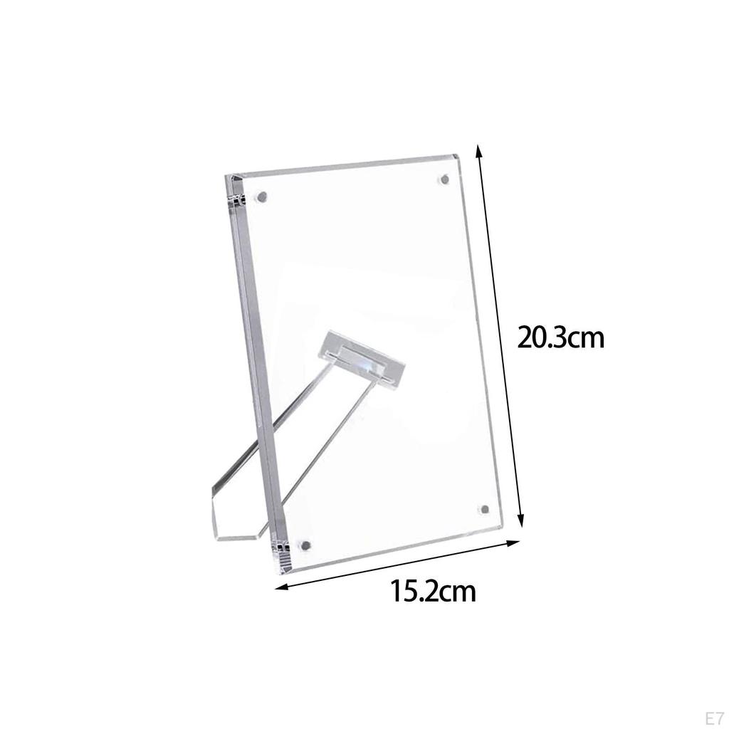 2x Acrylic Photo Picture Frame Artwork Modern Tabletop Display Holder