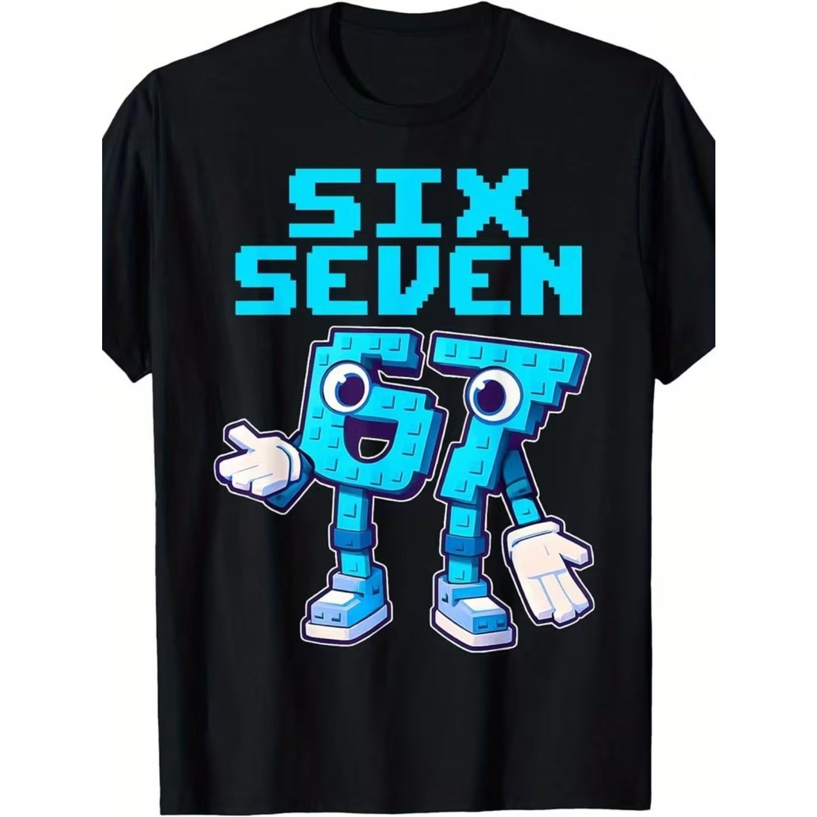 67 Six Seven 6 7 Funny Italian Brainrot Gaming Meme T Shirt S