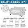 White Velvet Sofa Seat Cushion Cover Elastic for Living Room Corner Couch Cover Stretch Sofas Case Seat Slipcover 1/2/3/4 Seater