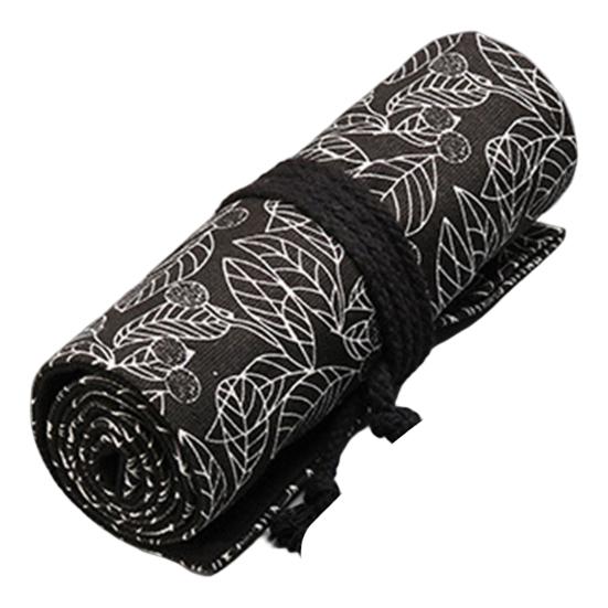 12/24/36/48/72 Holes Rolled Pencil Pouch Foldable Large Capacity Pen Storage Canvas Pencil Pen Case Storage Pouch for Sketch