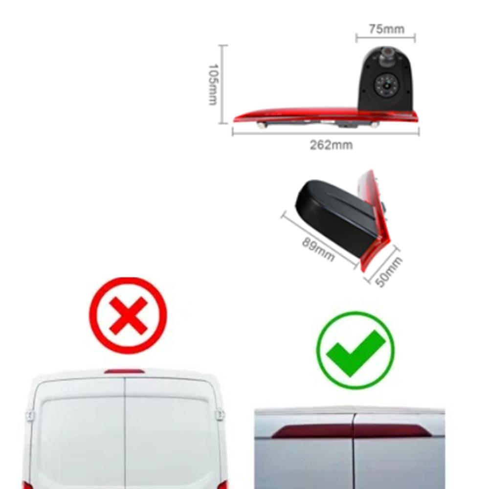 For 2012-2015 Ford Transit Custom Dual Reversing Camera with 10m Extension Line