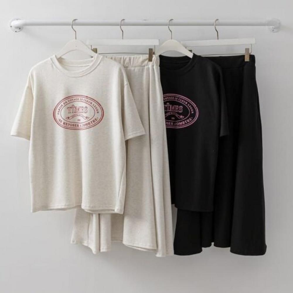 From Heart Short Sleeve Skirt Set