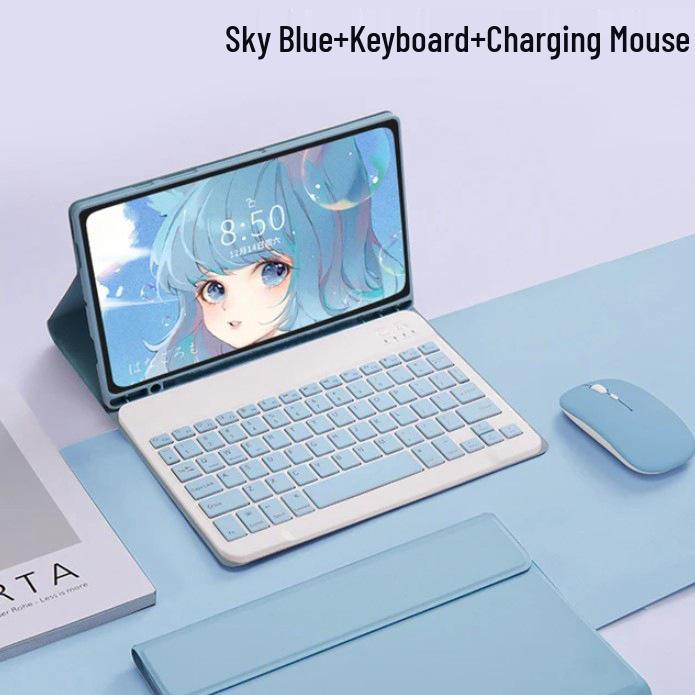Bluetooth Touch Keyboard for Samsung Tab S9/S10/S7 FE Plus 12.4-inch & S6 Lite Protective Case