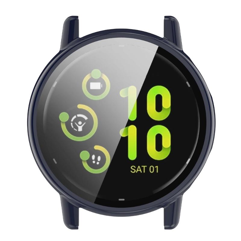 Tempered Glass Film+Case Screen Protector Full Coverage Cover Anti-scratch Shell Watch Housing For Vivoactive 5 Active 5