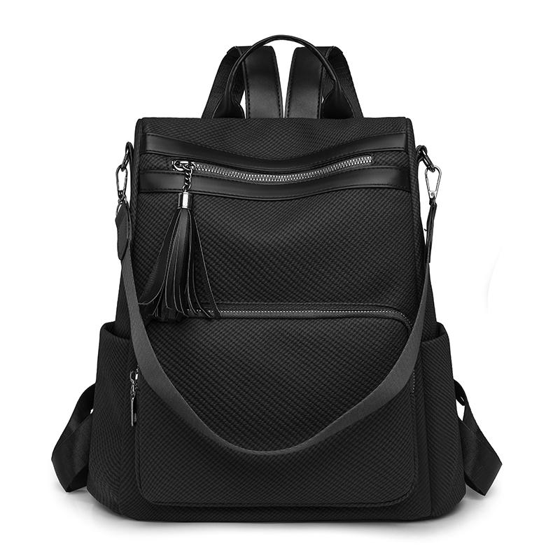 Women's Convertible PU Backpack - Multi-Way Tassel Shoulder Bag for Daily/Travel (Multi-Color Options)