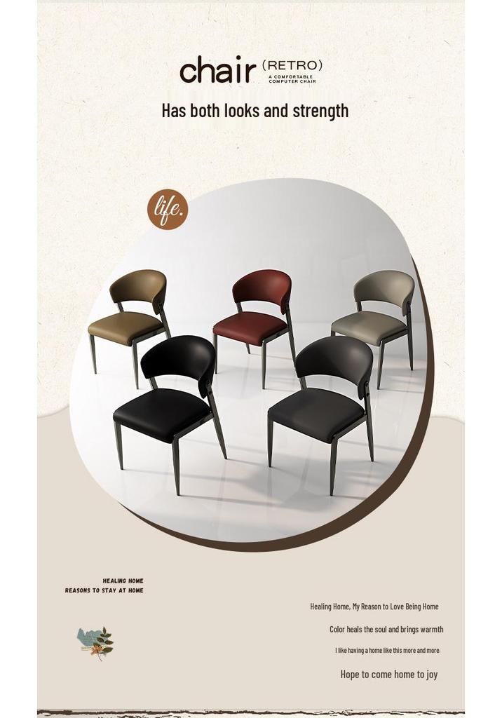 Nordic Luxury Hotel and Home Dining Chair with Backrest