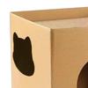Cardboard Cat Hideaway with Scratching Pad for Small Pets