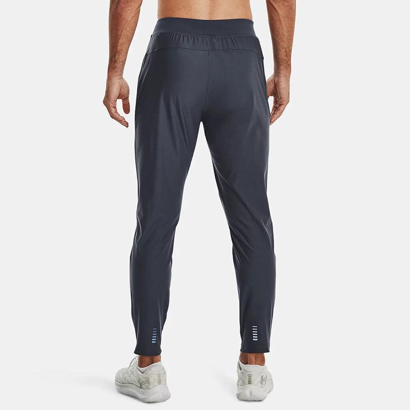 Under Armour Solid Color High Elastic Running Training Tapered Sports Pants Men pants Gray 1366271-044