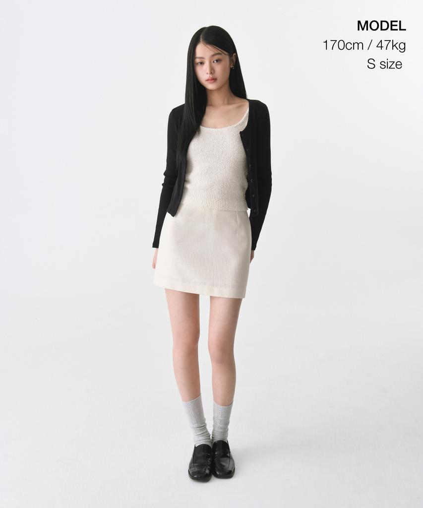 Musinsa Standard Woman Women'S Tweed Mini Skirt [Cream]
