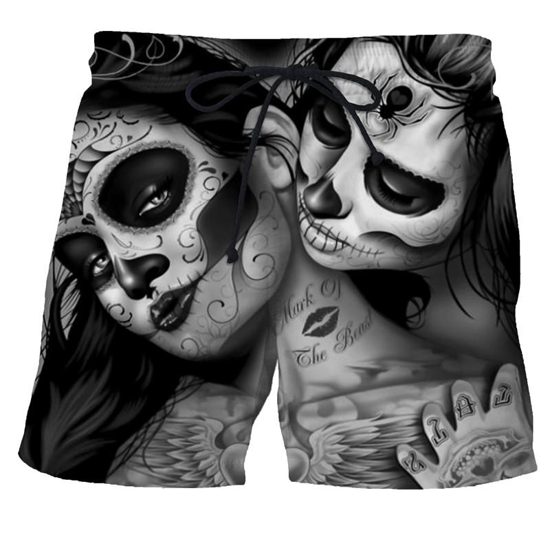 

Мужская одежда 2022 Лето 3D Печатный узор Череп Повседневное плавание Пляж Оверсайз для взрослых Купальник Пляж Короткие трусики