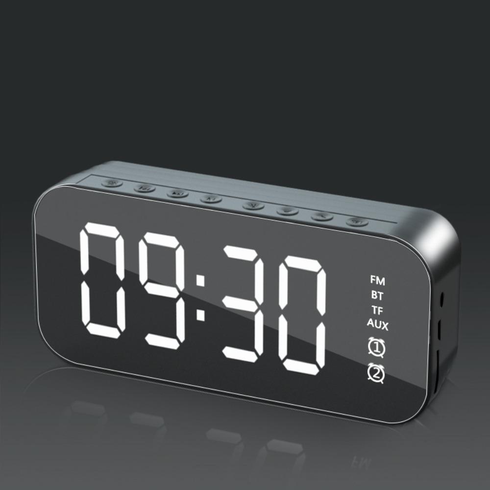 Portable Bluetooth Speaker Digital Display Digital Clock Wireless Charging Clock  Nightstand