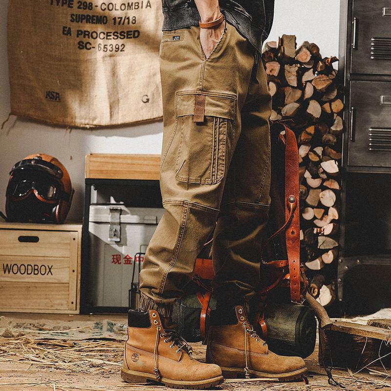 Techwear Cargo Pants Men Black Cargo Trousers Male Vintage Japanese Streetwear Hip Hop Pockets Casual Safari Style Loose