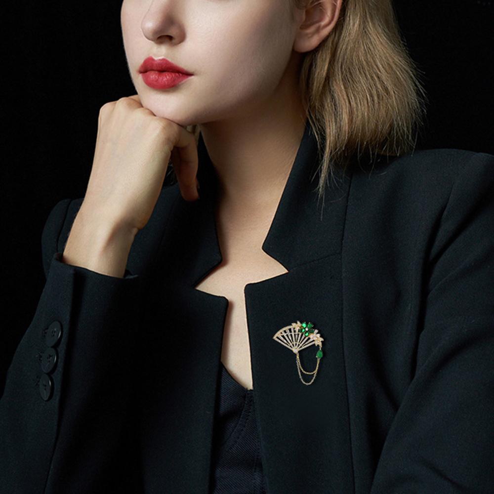 Senior Brooches Flower Leaf Brooch Pins for Women Suit Pendant  Fashion Brooches Jewelry