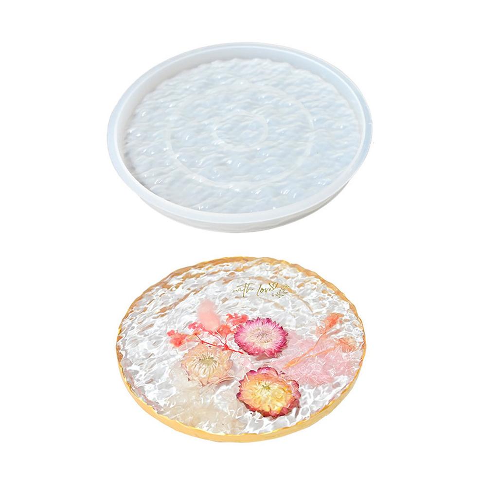 Tisch Präsentationsschale Silikonform Leichtes Entformen Tischplatte Wasserwellen Untersetzer Epoxidharzform Handgefertigte Bastelbedarf
