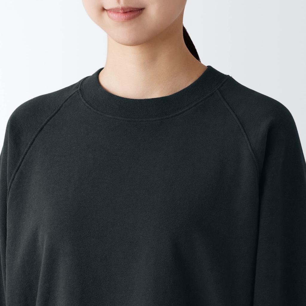 MUJI Yak-Mischung Rundhals-Sweatshirt BBT48A2A Schwarz Einheitsgröße Damen