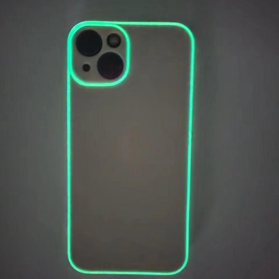 Applicable to Apple 14 luminous mobile phone case iPhone13Promax transparent luminous protective case tpu soft case 12Pro