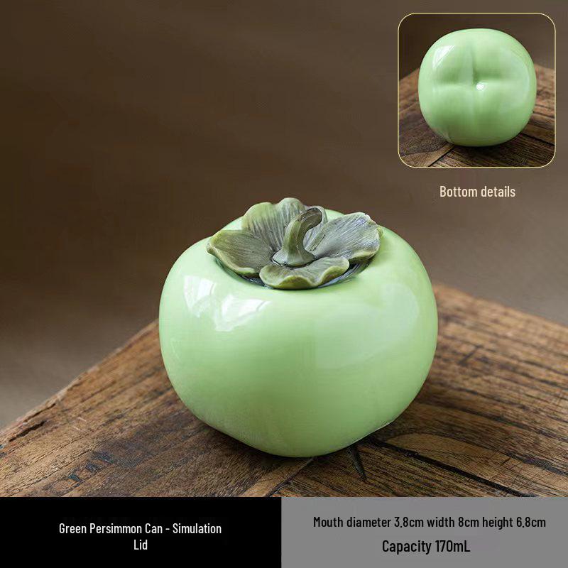 Persimmon Tea Scented Ceramic Candy Jar and Candle Holder