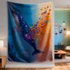 Whale With Cosmic Details Digital Printing Polyester Wall Tapestry Suitable For Use In Living Rooms Bedrooms Offices Bars Party