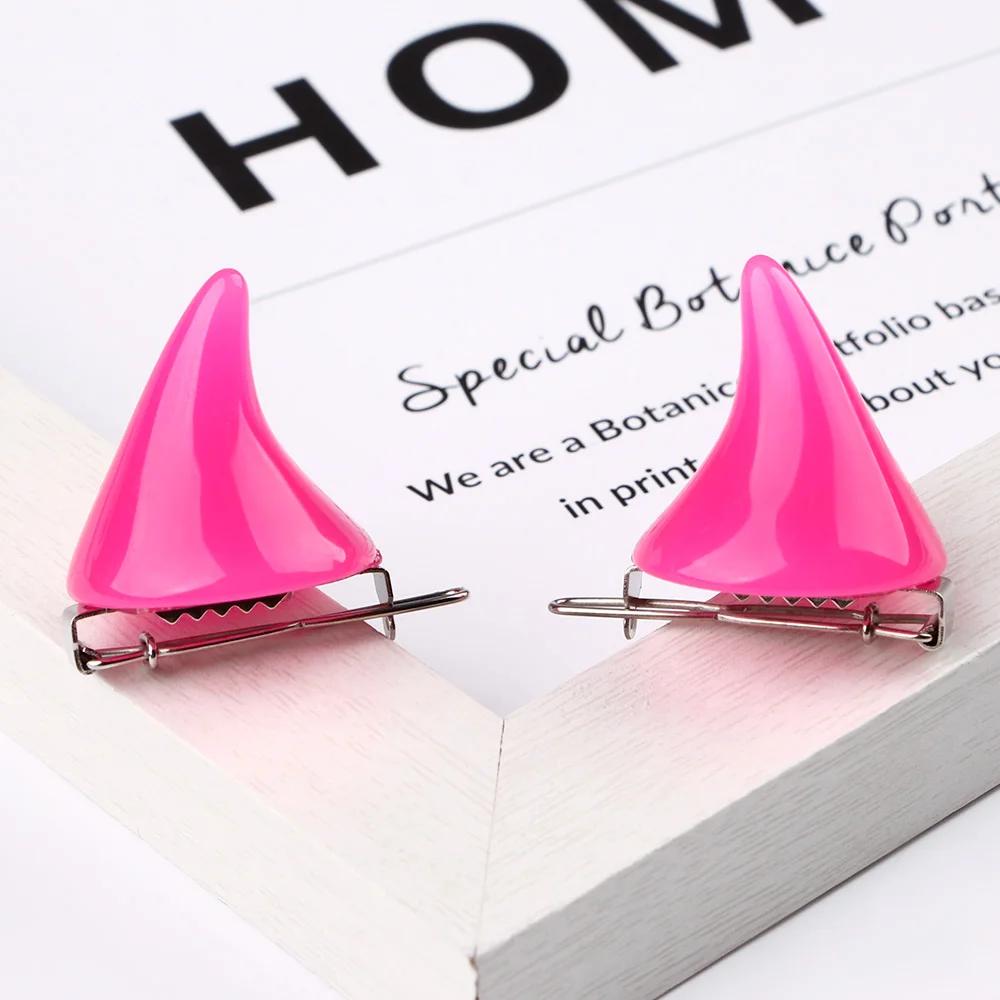 2pcs Small Demon OX Horn Hairpins Party Cosplay Costume Pin Hairpins Costume Horn Halloween Hair Accessories Hairclip