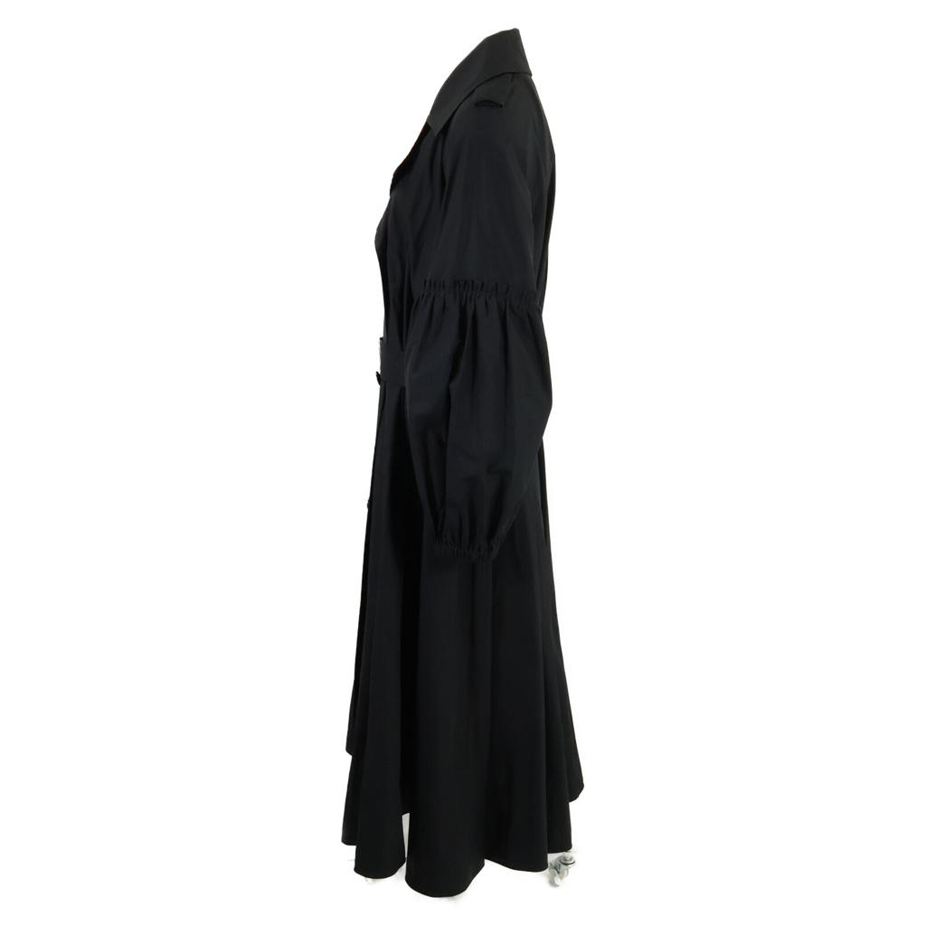 Max Mara 112102126 2020 Black Trench Coat Poplin Fabric Voluminous Sleeves coat 42 blackUsed