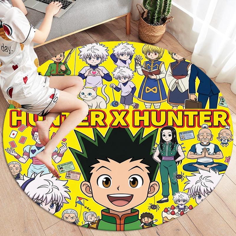 Hunter X Hunter Round Area Rug Carpet Rug For Living Room Bedroom Sofa Playroom Decor Nonslip Floor Mat