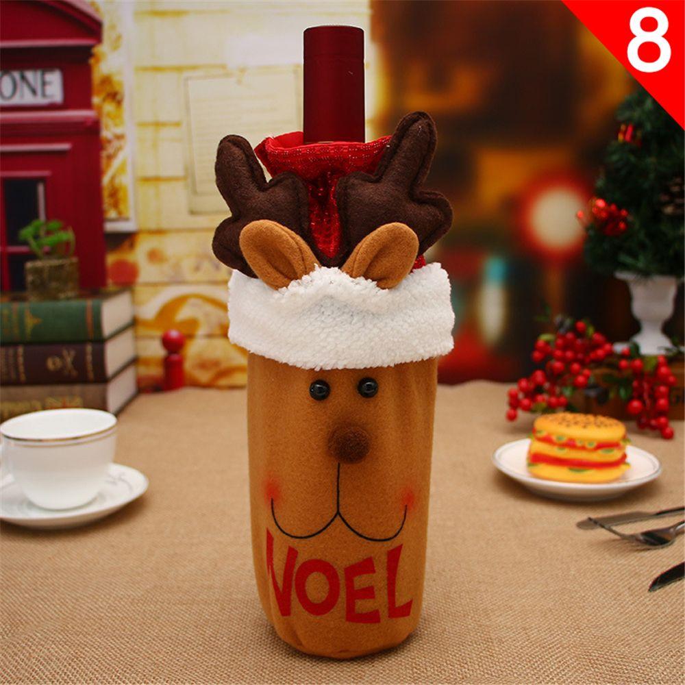 Bezaubernde Weihnachtsmann Rentier Weinflaschenhülle Tasche Tischdeko Champagnerverpackung Weihnachten
