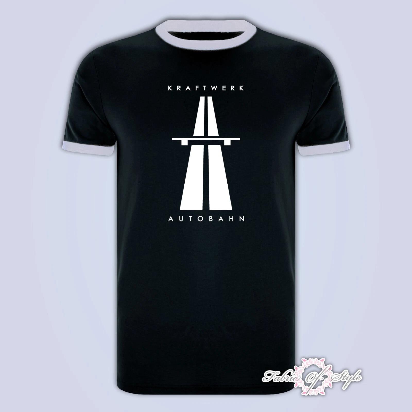 KRAFTWERK Tribute AUTOBAHN RETRO TECHNO Mens T- Shirt Ringer Black S