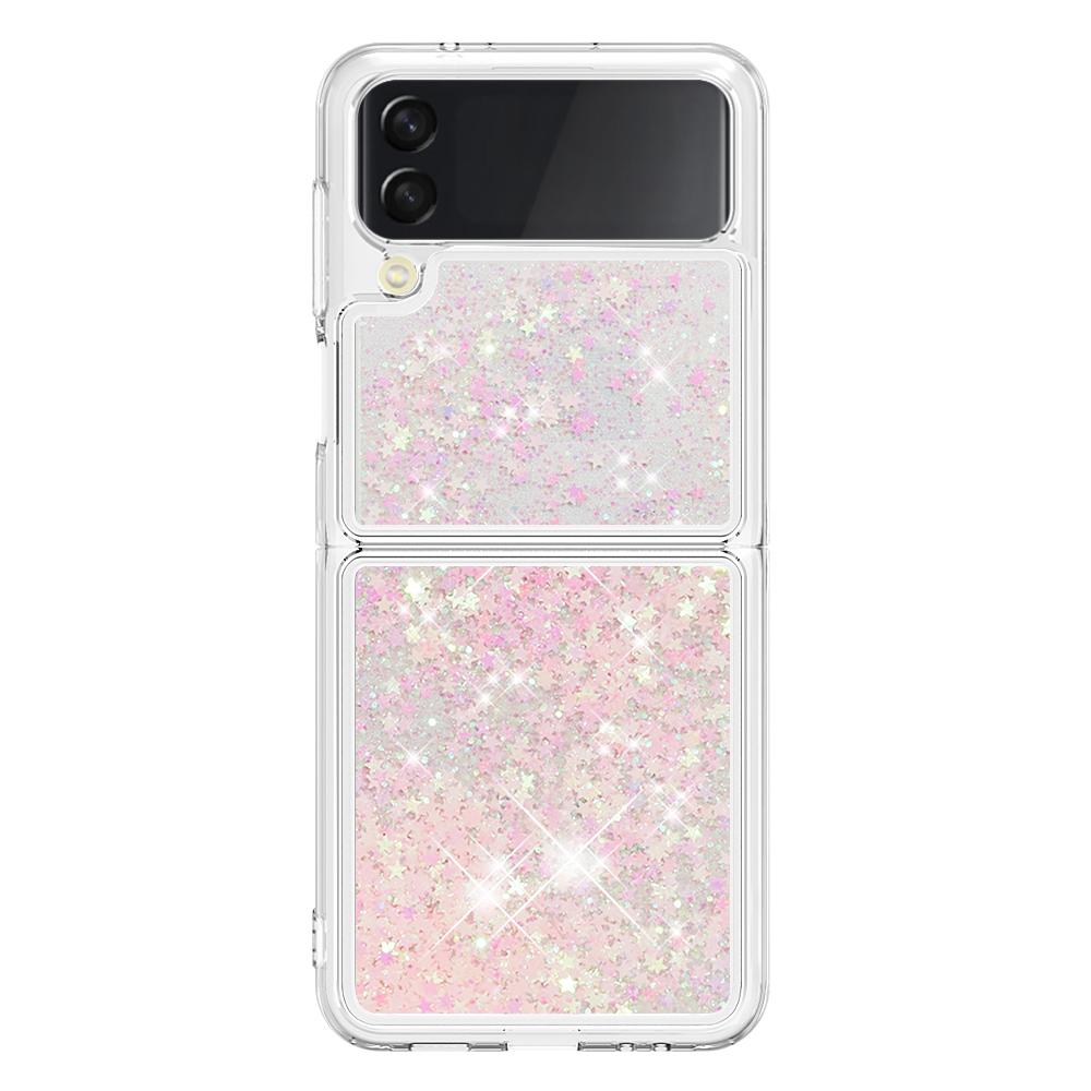 Galaxi Z Flip 4 5 Flip4 Glitzer Hülle für Samsung Galaxy Z Flip 3 5G Flip3 Hüllen Helle Form Dynamische Flüssigkeit Handy Rückseite Samsung Z Flip 5
