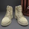 Men's Boots Breathable Canvas Casual Boot Fashion High Top Sneakers for Men Lace Up Ankle Boots Platform Cowboy Boots Botas