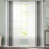 Farmhouse Stripes Black And White Sheer Curtains for Living Room Bedroom Tulle Window Drapes for Kitchen Decoration