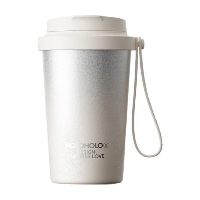 HOLOHOLO Pure Titanium Portable Dual-Drink Insulated Coffee Water Cup