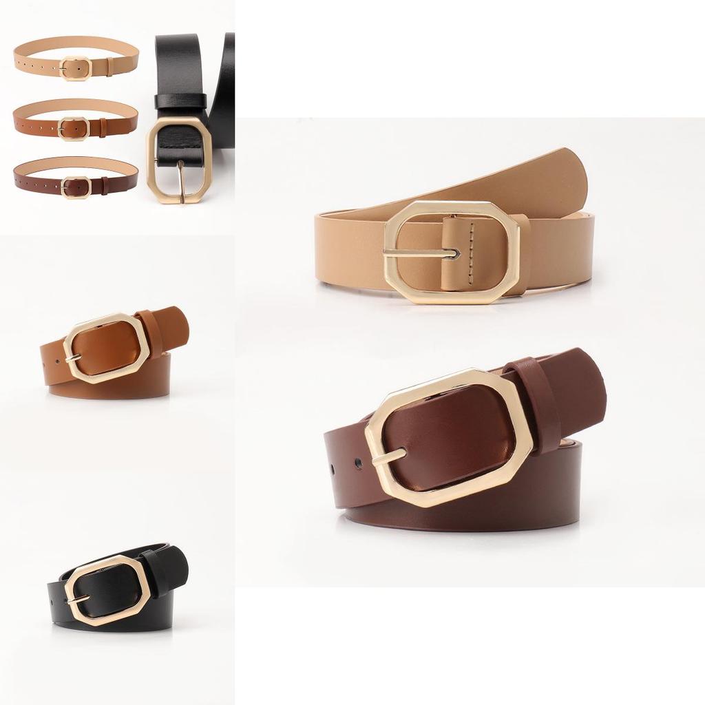 Simple Pu Womens Belt With Metal Pin Buckle For Office Casual And Daily Use