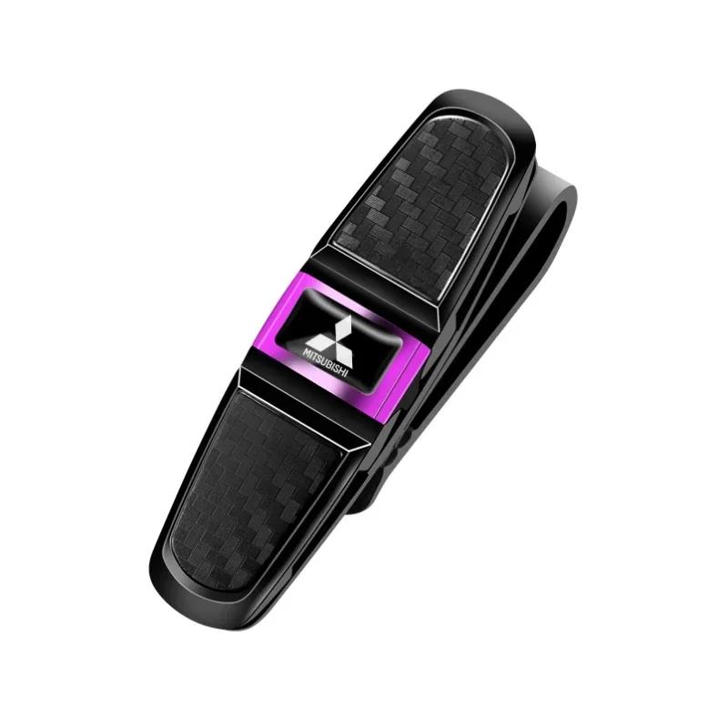 zjdf10 Car Glasses Storage Clip Sunglasses Card Ticket Clamp for Mitsubishi Lancer 9 ASX L200 Colt Pajero Outlander Eclipse EVO