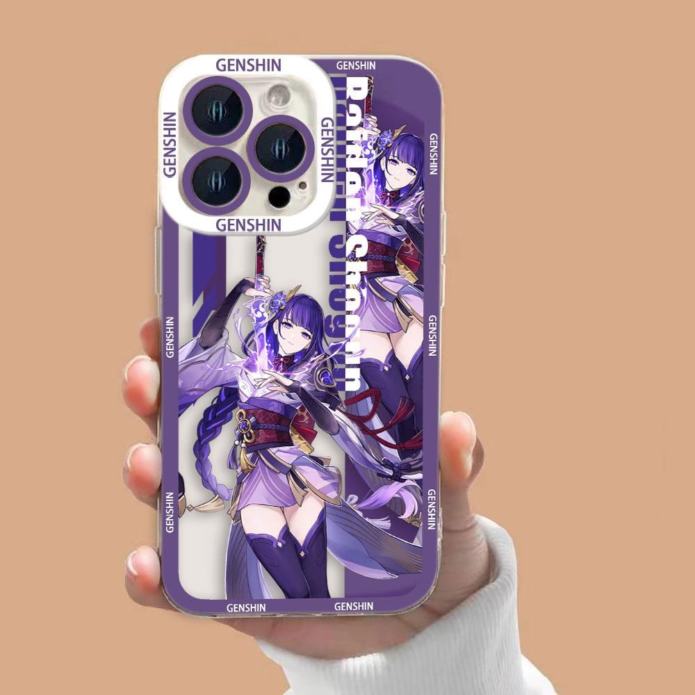 Genshin Impact Yae Xiao Clear Phone Case For OPPO A6X A98 A94 A79 A78 A74 A60 A58 A57 A55 A54 A53 A31 A15 A9 A5 A3 A3X A5X Case