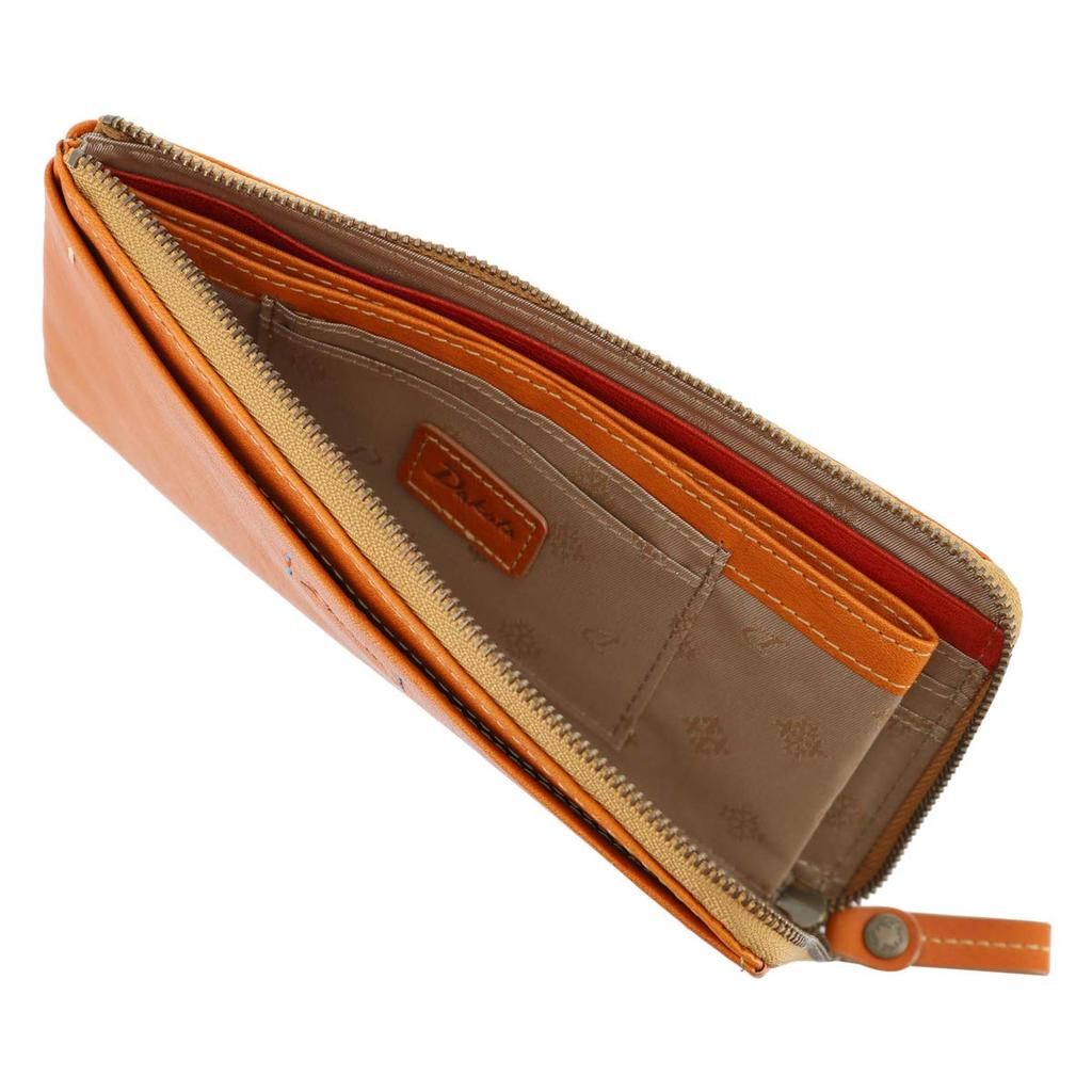 Long Wallet Zipper Type Genuine Leather Pizzicato Black [Dakota] L-shaped Women's DA-36365-10