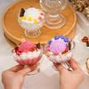 Handmade Scented Soy Wax Candle in Fruit Ice Cream Glass - Birthday Gift & Ornament
