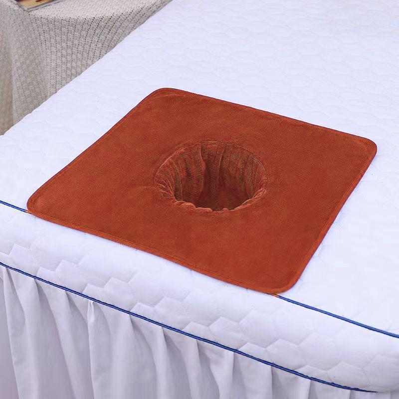 Soft Absorbent Beauty Salon Bed Head Hole Face Towel with Customizable Logo