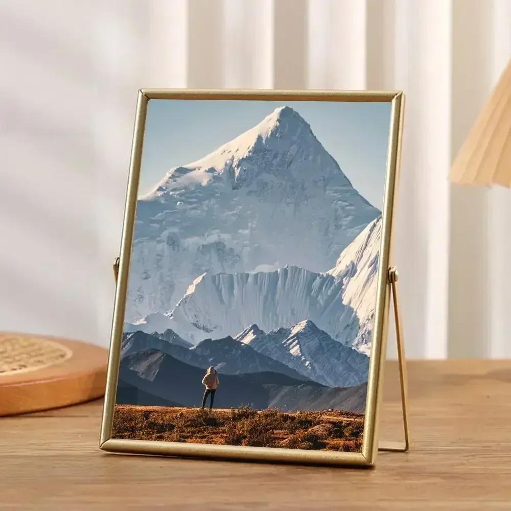 4/6/7/8/10 Inch Metal Photo Frame Multi-purpose Rectangle Acrylic Screen Picture Holder Gold Black Picture Frame Photo Display