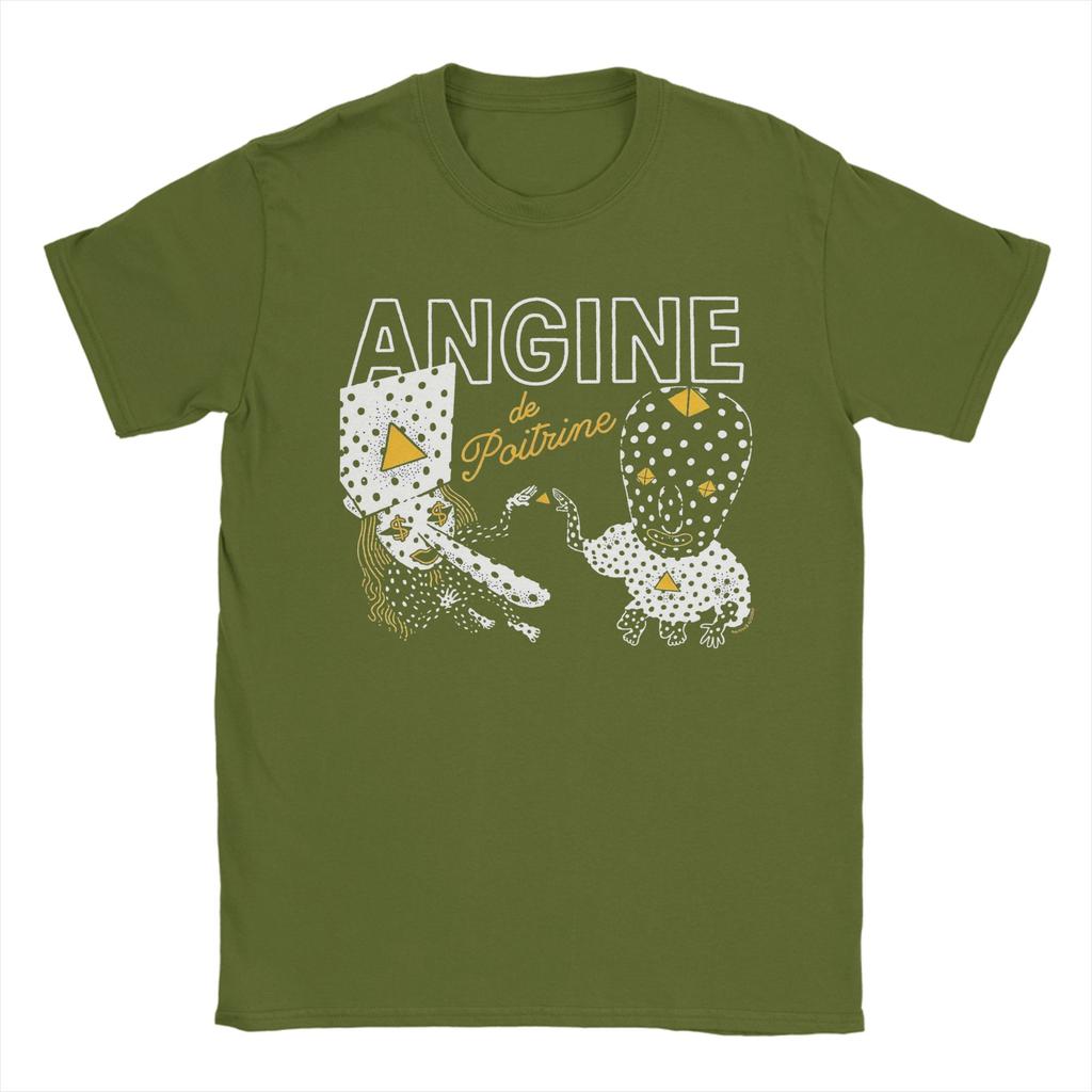 Angine De Poitrine T Shirts Unisex Cotton Vintage TShirt Round Neck  Tees Short Sleeve Clothing Plus Size