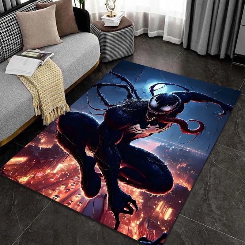 

Marvel Venom Print Carpet Rug for Home Living Room Bedroom Sofa Doormat Decor Non-slip Floor Mat Cloakroom Play Area Rug 120*160cm